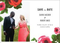 Rose Bed Photo Save the Date Card