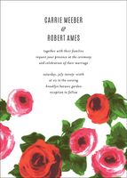 Rose Bed Wedding Invitation