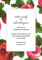 Rose Bed Frame Wedding Invitation