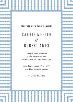 Seersucker Stripe Wedding Invitation