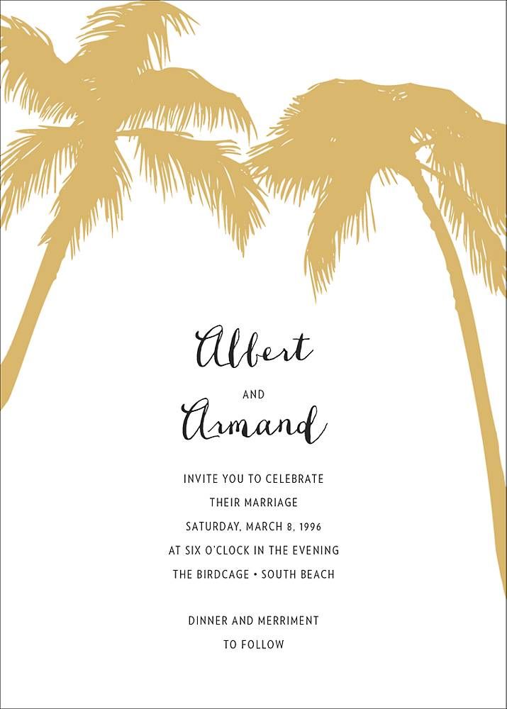 Tropical Palms Wedding Invitation