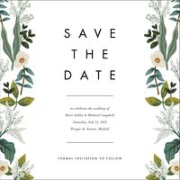 Meadow Garland Save the Date Card