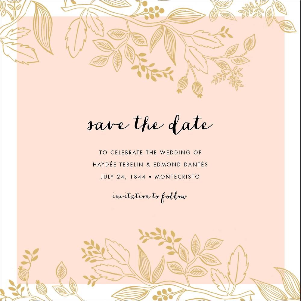 Queen Anne Save the Date Card