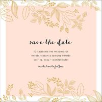 Queen Anne Save the Date Card