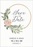 Hoop Wreath Save the Date Card