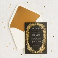 Le Jardin Black Wedding Invitation