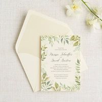 Watercolor Garden Wedding Invitation