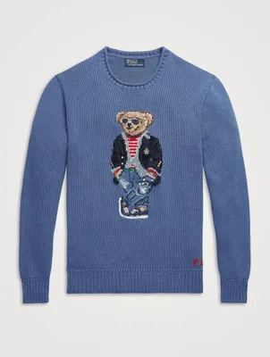 Bear Cotton Mockneck Sweater