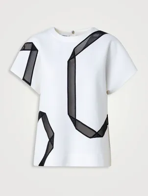 T-Shirt With Ribbon Inserts