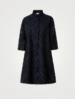 Zigzag Jacquard Shirt Dress