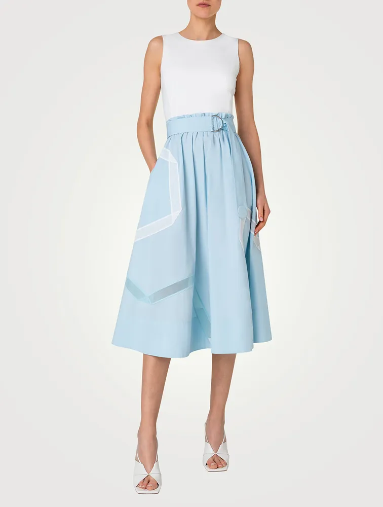 Belted Jersey Midi Dress