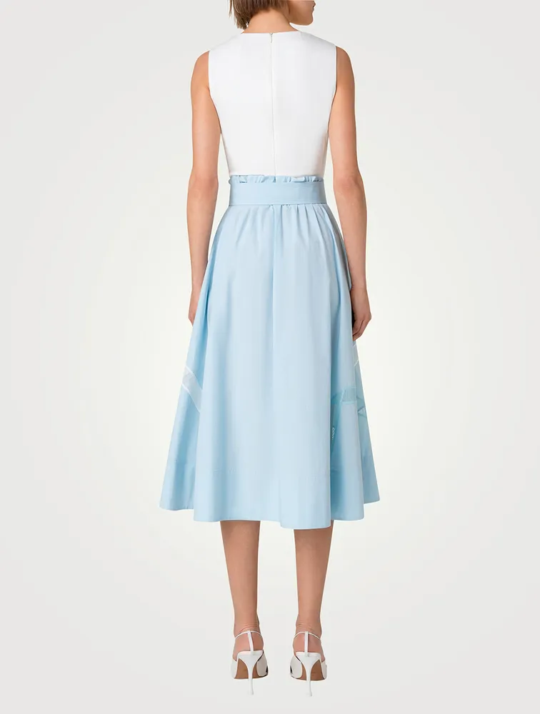 Belted Jersey Midi Dress