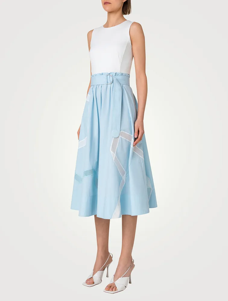 Belted Jersey Midi Dress