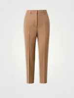 Flavin Wool Flannel Straight-Leg Trousers
