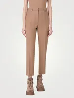 Flavin Wool Flannel Straight-Leg Trousers