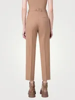 Flavin Wool Flannel Straight-Leg Trousers