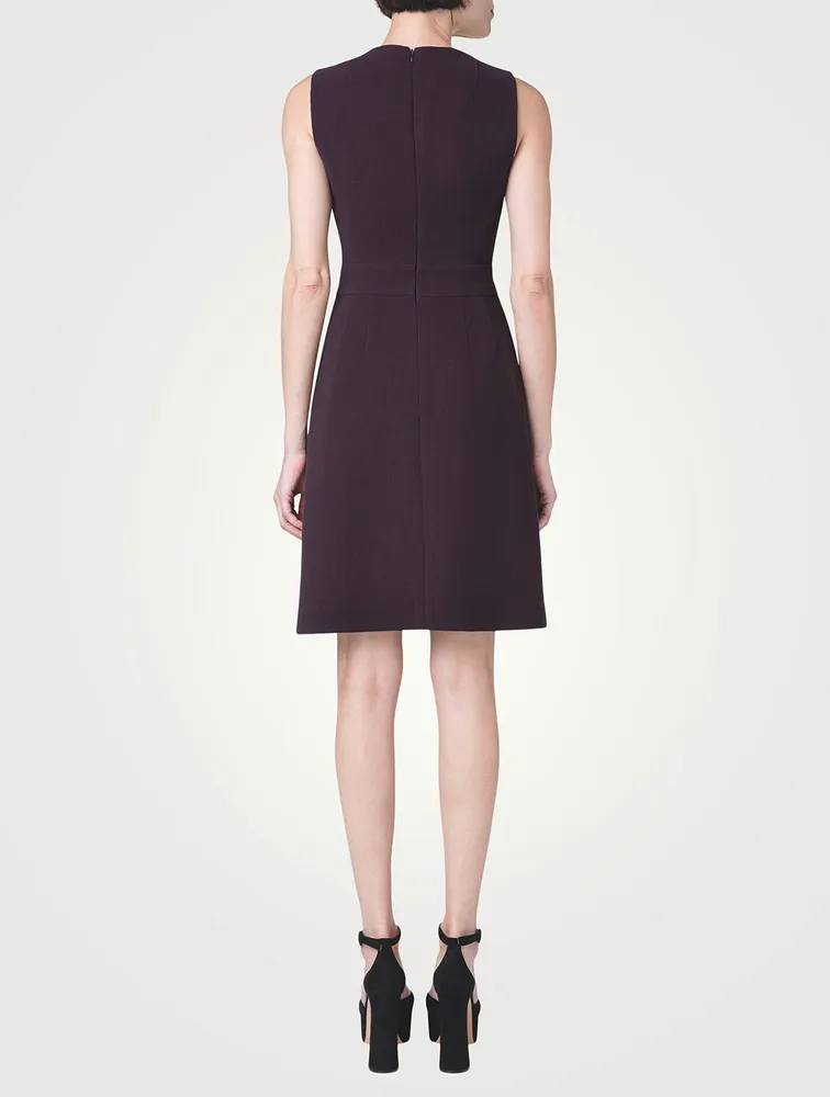 Wool Crêpe Double-Face Sheath Dress