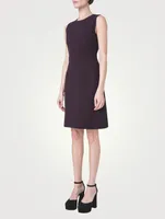 Wool Crêpe Double-Face Sheath Dress