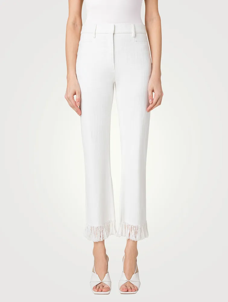 Marcy Fringe-Trimmed Jeans