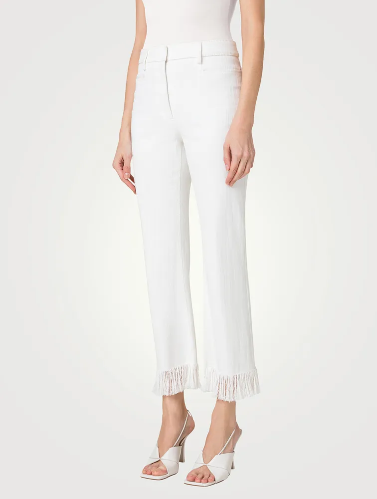 Marcy Fringe-Trimmed Jeans