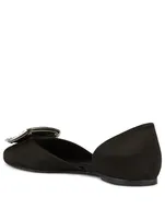 Chips D'Orsay Satin Ballet Flats