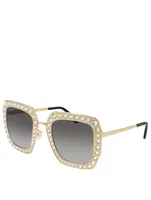 Square Sunglasses With Crystals