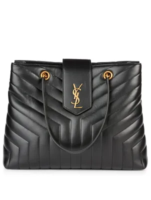 Large Loulou YSL Monogram Leather Tote Bag