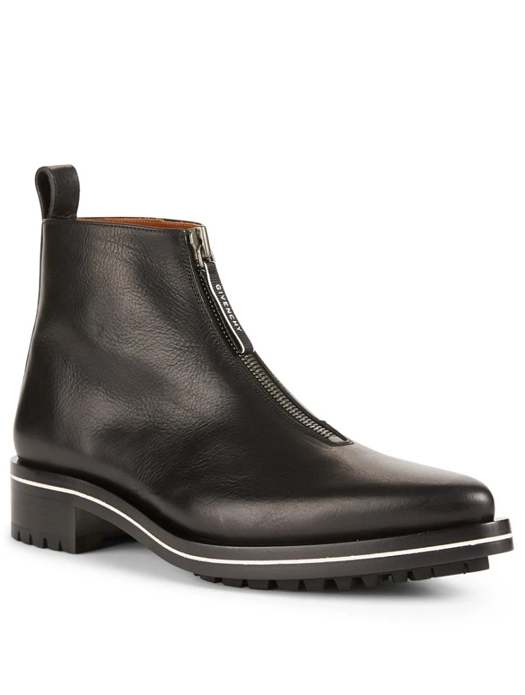 Richmond Zipped Leather Boot