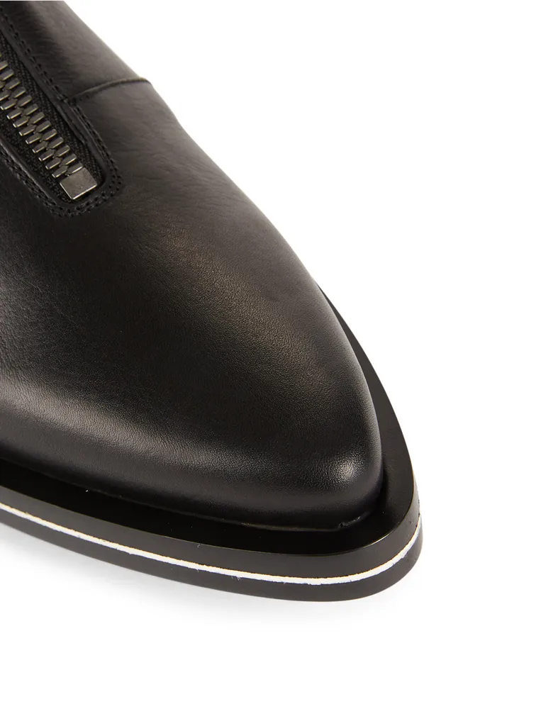 Richmond Zipped Leather Boot