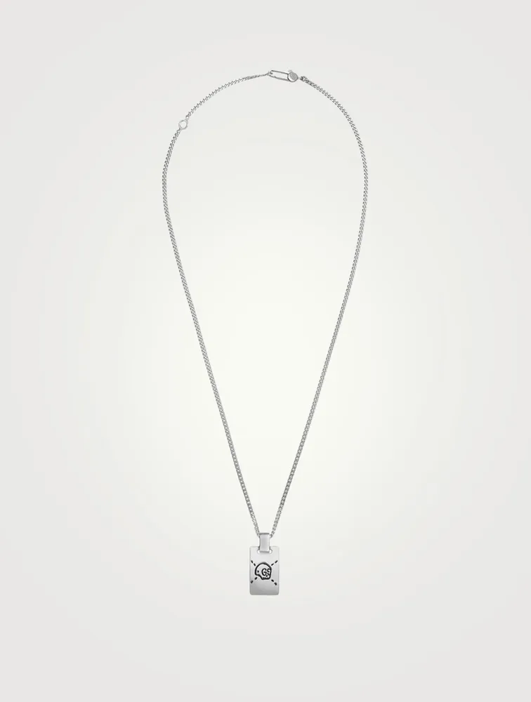 Gucci Sterling Silver Ghost Necklace