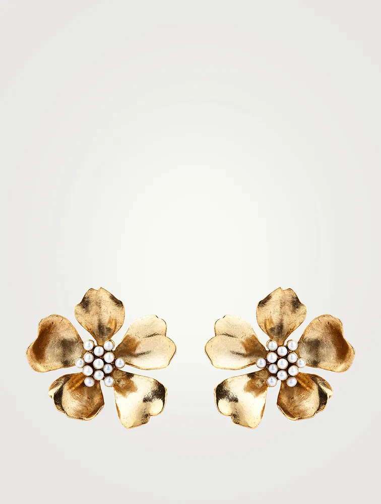 Disney X Coach Mickey Mouse And Flower Bee Mismatch Earrings