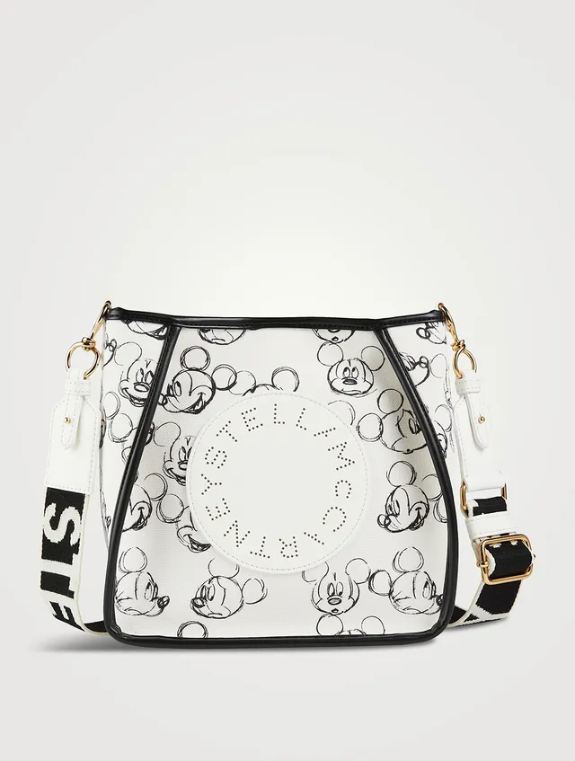 Stella McCartney X Fantasia Disney Mickey Mouse Print Canvas Crossbody Bag  in White