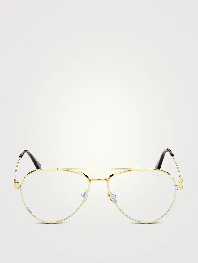 OLIVER PEOPLES Emet Aviator Optical Glasses | Square One