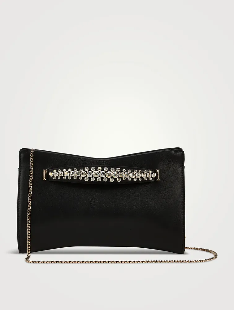 Dries Van Noten Metal Ring Leather Clutch Bag