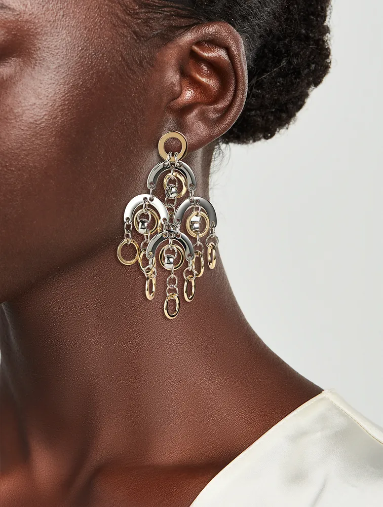 Oversized Chandelier Earrings Gold  GUILTY OF GLAM