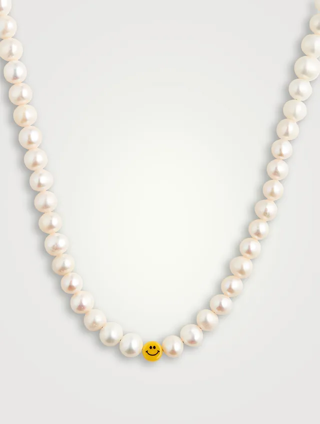 Women's Pearl Necklace with Nialaya Letters