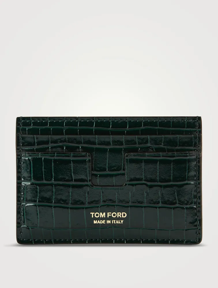 TOM FORD Glossy Card Holder In Croc Print | Square One