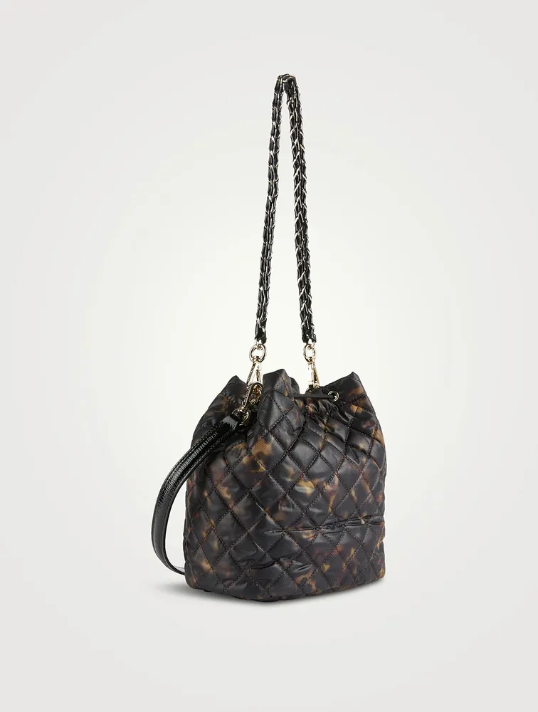 MZ Wallace Tortoise Crosby Drawstring Bucket Bag