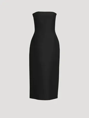 Nita Wool And Silk Midi Dress