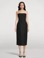 Nita Wool And Silk Midi Dress