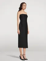 Nita Wool And Silk Midi Dress