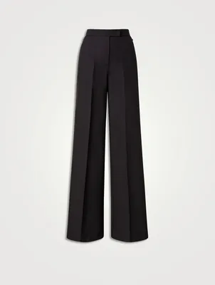 Floretta Cool Wool Wide-Leg Trousers