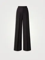 Floretta Cool Wool Wide-Leg Trousers