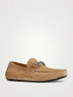 Gancini Suede Driver Shoes
