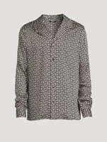 Long-Sleeve Shirt Monogram Print