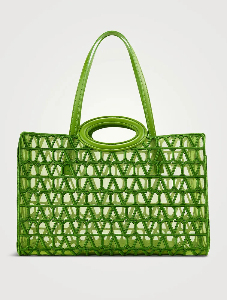Le Troisième Embroidered Mesh Tote Bag