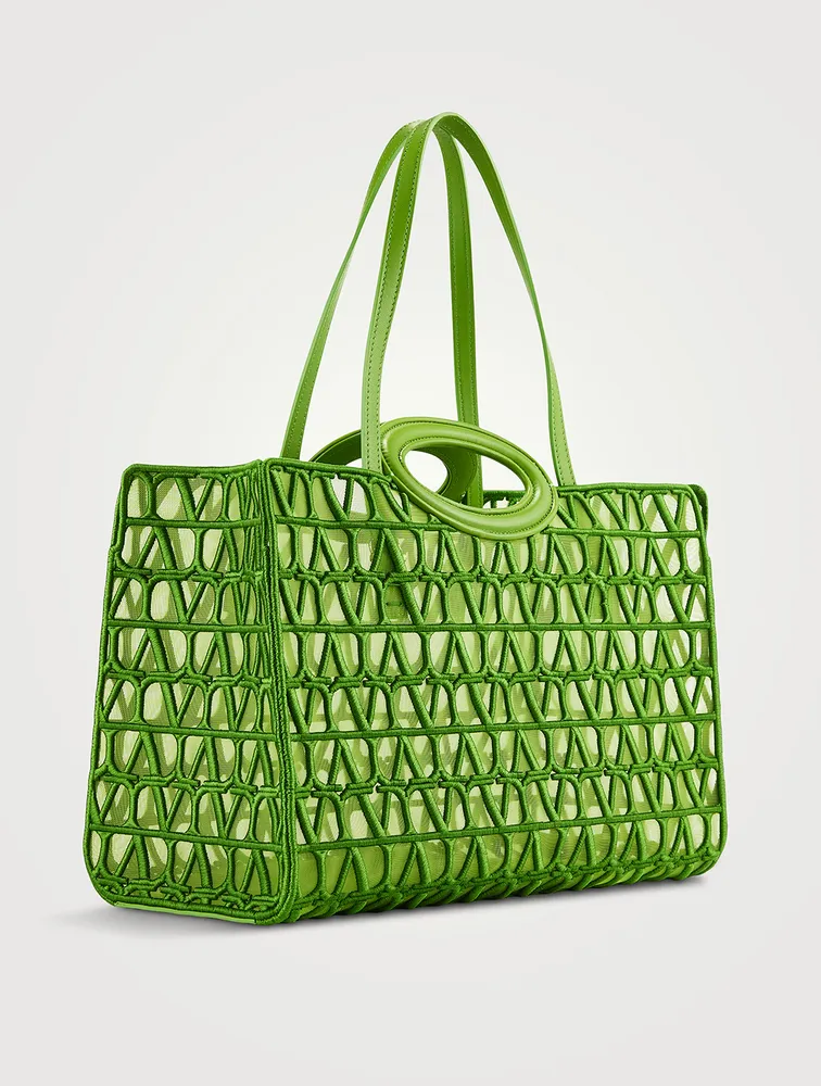 Le Troisième Embroidered Mesh Tote Bag