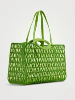 Le Troisième Embroidered Mesh Tote Bag