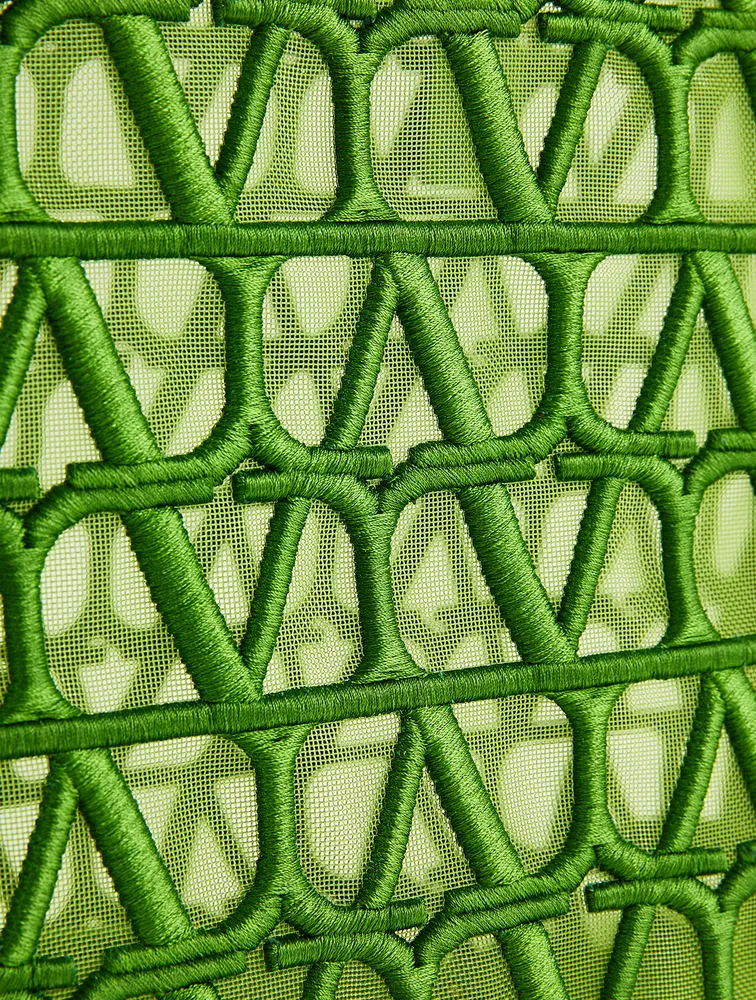 Le Troisième Embroidered Mesh Tote Bag