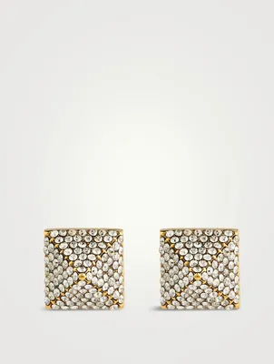 Rockstud Earrings With Crystals